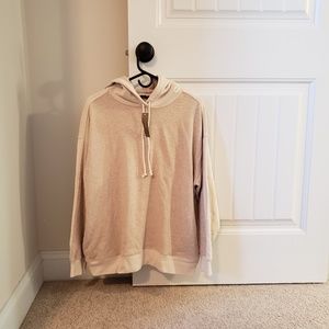 Women's J. Crew University Terry Two-Tone Oversized Hoodie